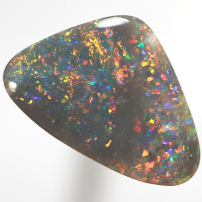 SOLID BLACK OPAL Gemmy red multicolour, sparkling bright! SEE VIDEO